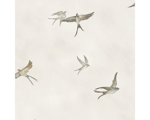 Обои Marburg Essentiell 34791 Винил на флизелине (0,53x10,05) Бежевый/Коричневый, Птицы