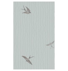 Обои Marburg Essentiell 63387 Винил на флизелине (0,53x10,05) Бирюзовый/Коричневый/Серебряный, Птицы/Линии