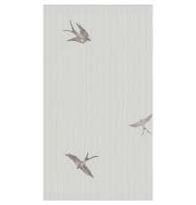 Обои Marburg Essentiell 63389 Винил на флизелине (0,53x10,05) Серый/Серебряный/Коричневый, Птицы/Линии