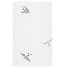 Обои Marburg Essentiell 63388 Винил на флизелине (0,53x10,05) Белый/Коричневый/Серебряный, Птицы/Линии