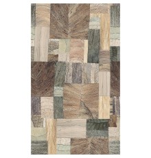 Панно Marburg Essentiell 34795 Винил на флизелине (1,59x2,7) Коричневый/Зеленый/Серый, Геометрия/Листья/Под дерево