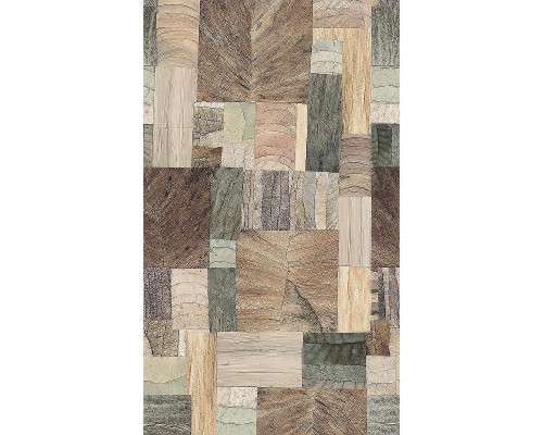 Панно Marburg Essentiell 34795 Винил на флизелине (1,59x2,7) Коричневый/Зеленый/Серый, Геометрия/Листья/Под дерево
