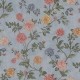Обои Zambaiti Parati Satin Flowers IV Z66807 Винил на флизелине (0,53x10,05) Голубой/Разноцветный, Цветы