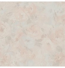 Обои Zambaiti Parati Satin Flowers IV Z66858 Винил на флизелине (0,53x10,05) Белый/Серый/Розовый, Цветы
