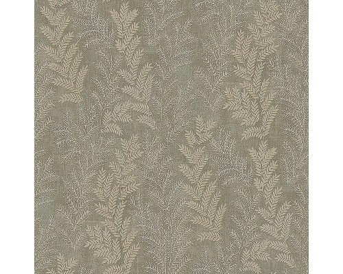 Обои Zambaiti Parati Satin Flowers IV Z66811 Винил на флизелине (0,53x10,05) Бежевый/Серый/Зеленый, Листья