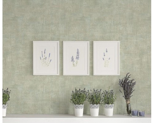 Обои Zambaiti Parati Satin Flowers IV Z66814 Винил на флизелине (0,53x10,05) Бежевый/Серый, Рогожка/Штукатурка