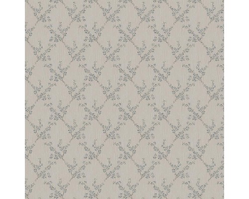 Обои Zambaiti Parati Satin Flowers IV Z66829 Винил на флизелине (0,53x10,05) Серый/Белый/Бирюзовый, Цветы/Ромб