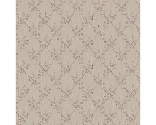 Обои Zambaiti Parati Satin Flowers IV Z66833 Винил на флизелине (0,53x10,05) Бежевый/Розовый/Зеленый, Цветы/Ромб