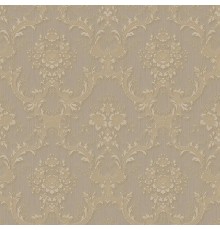 Обои Zambaiti Parati Satin Flowers IV Z66837 Винил на флизелине (0,53x10,05) Коричневый/Бежевый, Дамаск