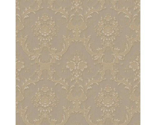 Обои Zambaiti Parati Satin Flowers IV Z66837 Винил на флизелине (0,53x10,05) Коричневый/Бежевый, Дамаск