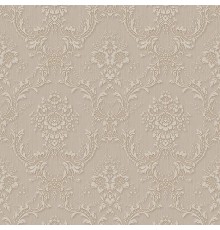 Обои Zambaiti Parati Satin Flowers IV Z66839 Винил на флизелине (0,53x10,05) Бежевый, Дамаск