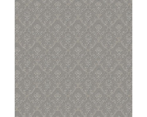 Обои Zambaiti Parati Satin Flowers IV Z66841 Винил на флизелине (0,53x10,05) Серый/Бежевый, Дамаск