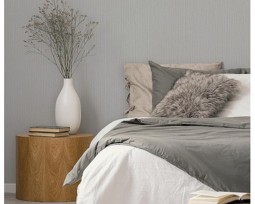 Обои Zambaiti Parati Satin Flowers IV Z66842 Винил на флизелине (0,53x10,05) Серый/Серебряный, Линии