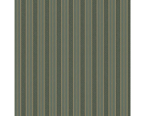 Обои Zambaiti Parati Satin Flowers IV Z66852 Винил на флизелине (0,53x10,05) Зеленый/Бирюзовый/Золото, Орнамент/Полоса