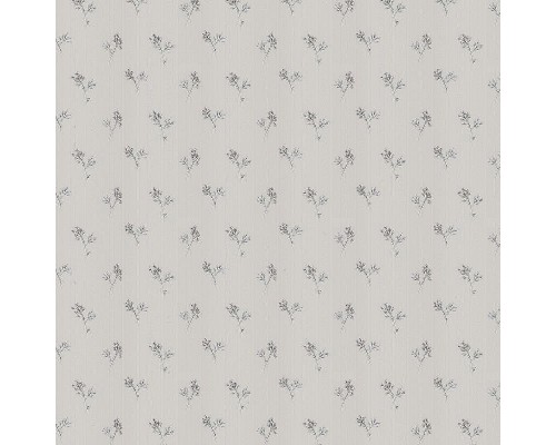 Обои Zambaiti Parati Satin Flowers IV Z66863 Винил на флизелине (0,53x10,05) Белый/Серый/Голубой, Цветы/Полоса