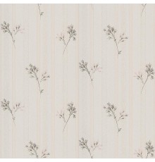 Обои Zambaiti Parati Satin Flowers IV Z66865 Винил на флизелине (0,53x10,05) Бежевый/Зеленый/Розовый, Цветы/Полоса