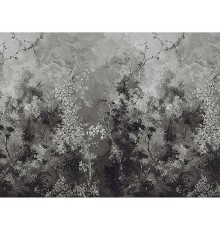 Панно Zambaiti Parati Satin Flowers IV Z66888 Винил на флизелине (3x5,1) Серый/Фиолетовый/Сиреневый, Деревья