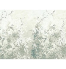 Панно Zambaiti Parati Satin Flowers IV Z66889 Винил на флизелине (3x5,1) Серый/Зеленый, Деревья