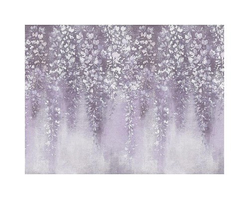 Панно Zambaiti Parati Satin Flowers IV Z66894 Винил на флизелине (3x5,1) Сиреневый, Цветы