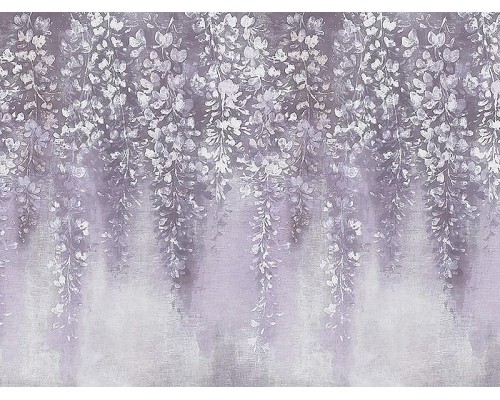 Панно Zambaiti Parati Satin Flowers IV Z66894 Винил на флизелине (3x5,1) Сиреневый, Цветы