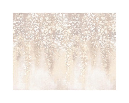 Панно Zambaiti Parati Satin Flowers IV Z66895 Винил на флизелине (3x5,1) Бежевый/Желтый/Коричневый, Цветы