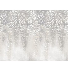 Панно Zambaiti Parati Satin Flowers IV Z66896 Винил на флизелине (3x5,1) Серый/Белый, Цветы