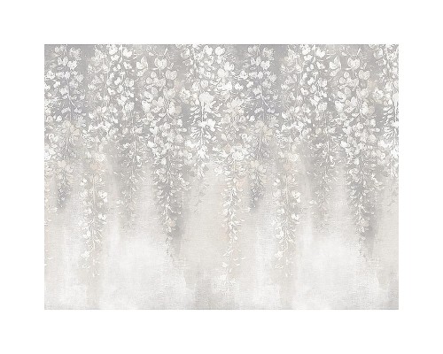 Панно Zambaiti Parati Satin Flowers IV Z66896 Винил на флизелине (3x5,1) Серый/Белый, Цветы