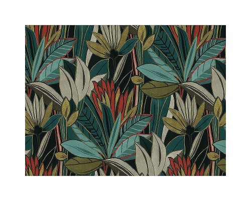 Панно Zambaiti Parati Satin Flowers IV Z66870 Винил на флизелине (3x5,1) Разноцветный, Листья