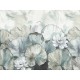 Панно Zambaiti Parati Satin Flowers IV Z66873 Винил на флизелине (3x5,1) Серый/Голубой/Синий, Цветы/Листья