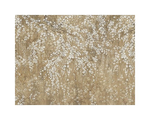 Панно Zambaiti Parati Satin Flowers IV Z66877 Винил на флизелине (3x5,1) Бежевый/Коричневый, Цветы