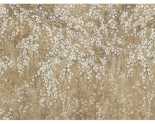 Панно Zambaiti Parati Satin Flowers IV Z66877 Винил на флизелине (3x5,1) Бежевый/Коричневый, Цветы