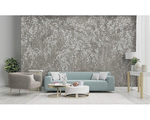 Панно Zambaiti Parati Satin Flowers IV Z66878 Винил на флизелине (3x5,1) Бежевый/Серый, Цветы