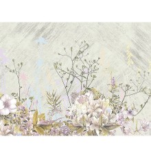 Панно Zambaiti Parati Satin Flowers IV Z66879 Винил на флизелине (3x5,1) Разноцветный, Цветы/Листья