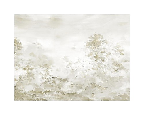 Панно Zambaiti Parati Satin Flowers IV Z66882 Винил на флизелине (3x5,1) Бежевый/Серый/Коричневый, Пейзаж/Деревья