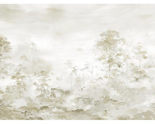 Панно Zambaiti Parati Satin Flowers IV Z66882 Винил на флизелине (3x5,1) Бежевый/Серый/Коричневый, Пейзаж/Деревья