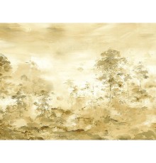 Панно Zambaiti Parati Satin Flowers IV Z66883 Винил на флизелине (3x5,1) Коричневый, Пейзаж/Деревья