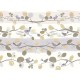 Панно Zambaiti Parati Satin Flowers IV Z66891 Винил на флизелине (3x5,1) Желтый/Сиреневый/Коричневый, Листья/Птицы
