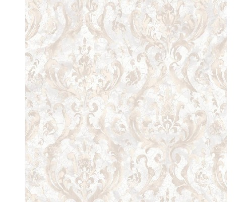 Обои Fipar Brilla R 23524 Винил на флизелине (1,06x10,05) Белый/Бежевый, Дамаск/Штукатурка