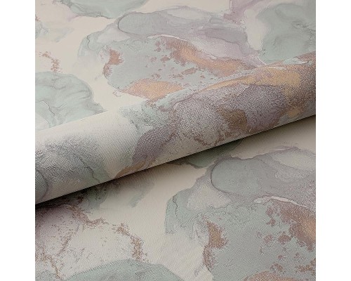 Обои Fipar Brilla R 23543 Винил на флизелине (1,06x10,05) Бежевый/Зеленый/Розовый, Абстракция/Мрамор