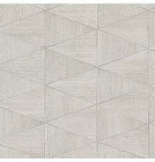Обои Marburg Travertino 33057 Винил на флизелине (1,06x10,05) Серый, Геометрия/Ромб/Под дерево