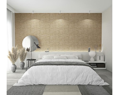 Обои Marburg Travertino 33057 Винил на флизелине (1,06x10,05) Серый, Геометрия/Ромб/Под дерево