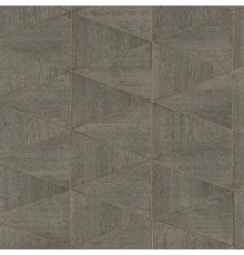 Обои Marburg Travertino 33060 Винил на флизелине (1,06x10,05) Коричневый/Серый, Геометрия/Ромб/Под дерево