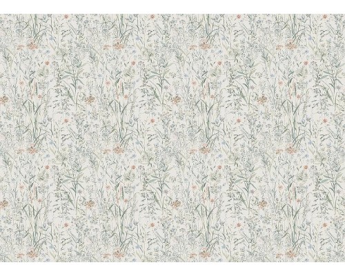 Обои Grandeco Universe 4 UR 3303 Винил на флизелине (1,06x10,05) Зеленый/Голубой/Розовый, Цветы/Листья