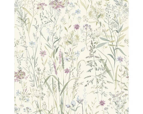 Обои Grandeco Universe 4 UR 3310 Винил на флизелине (1,06x10,05) Бежевый/Зеленый/Сиреневый, Цветы/Листья