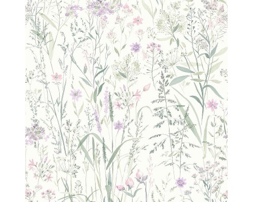 Обои Grandeco Universe 4 UR 3319 Винил на флизелине (1,06x10,05) Бирюзовый/Зеленый/Розовый, Цветы/Листья