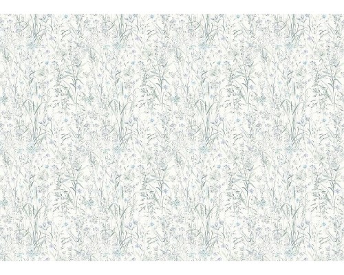 Обои Grandeco Universe 4 UR 3329 Винил на флизелине (1,06x10,05) Бирюзовый/Зеленый/Голубой, Цветы/Листья