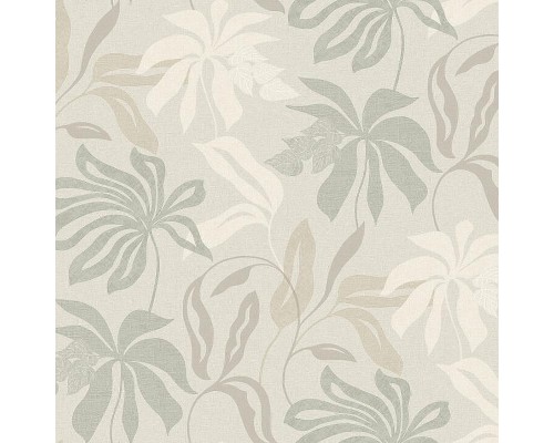 Обои Grandeco Universe 4 UR 3405 Винил на флизелине (1,06x10,05) Бежевый/Зеленый/Коричневый, Листья/Рогожка