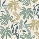 Обои Grandeco Universe 4 UR 3410 Винил на флизелине (1,06x10,05) Бежевый/Синий/Зеленый, Листья/Рогожка