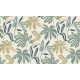 Обои Grandeco Universe 4 UR 3410 Винил на флизелине (1,06x10,05) Бежевый/Синий/Зеленый, Листья/Рогожка