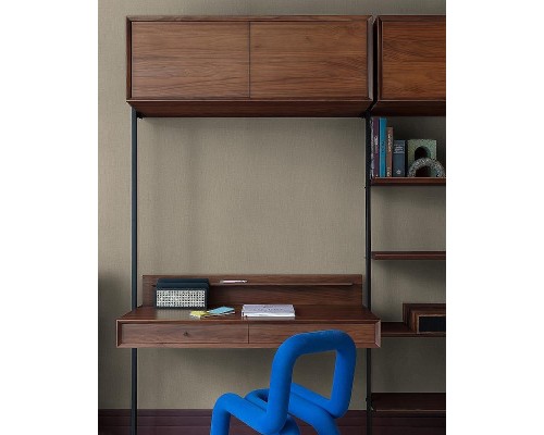 Обои Grandeco Atmosphere AT1007 Винил на флизелине (0,53x10,05) Бежевый/Коричневый, Рогожка